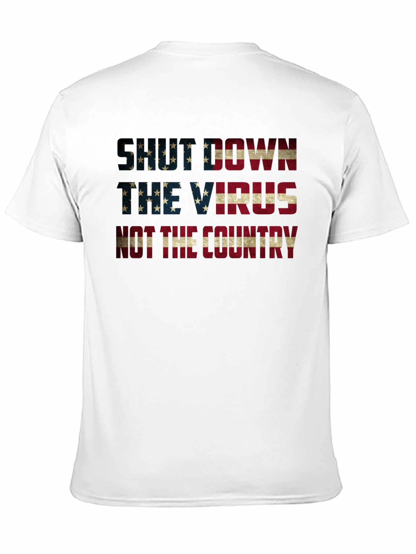 Shut Down Virus Not Country Patriotic T-Shirt