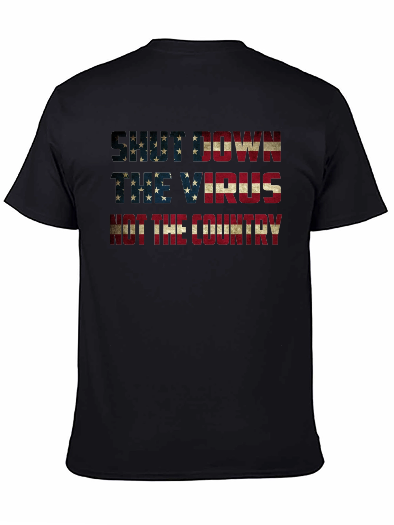 Shut Down Virus Not Country Patriotic T-Shirt