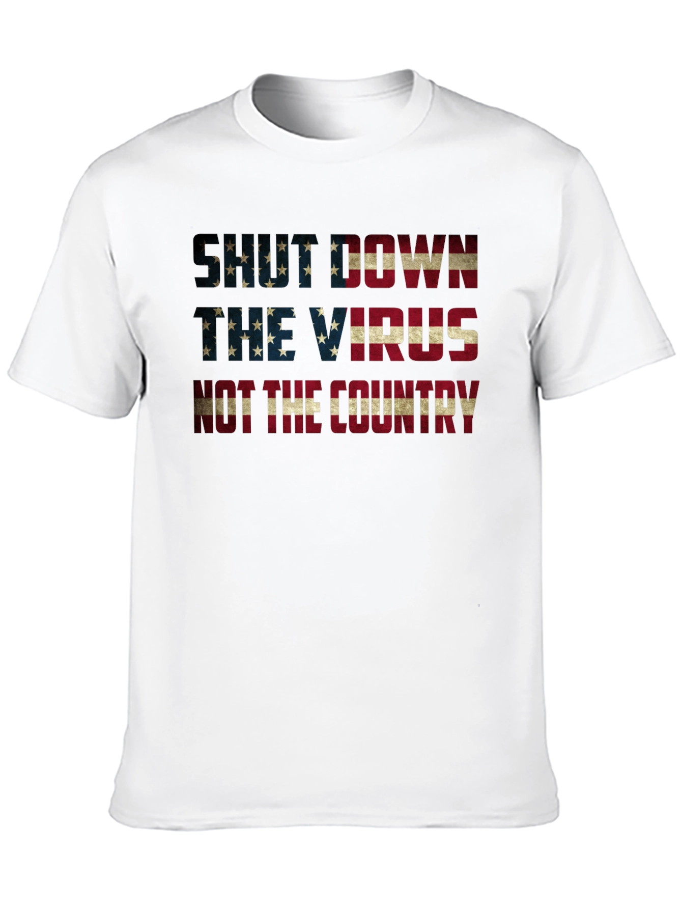 Shut Down Virus Not Country Patriotic T-Shirt