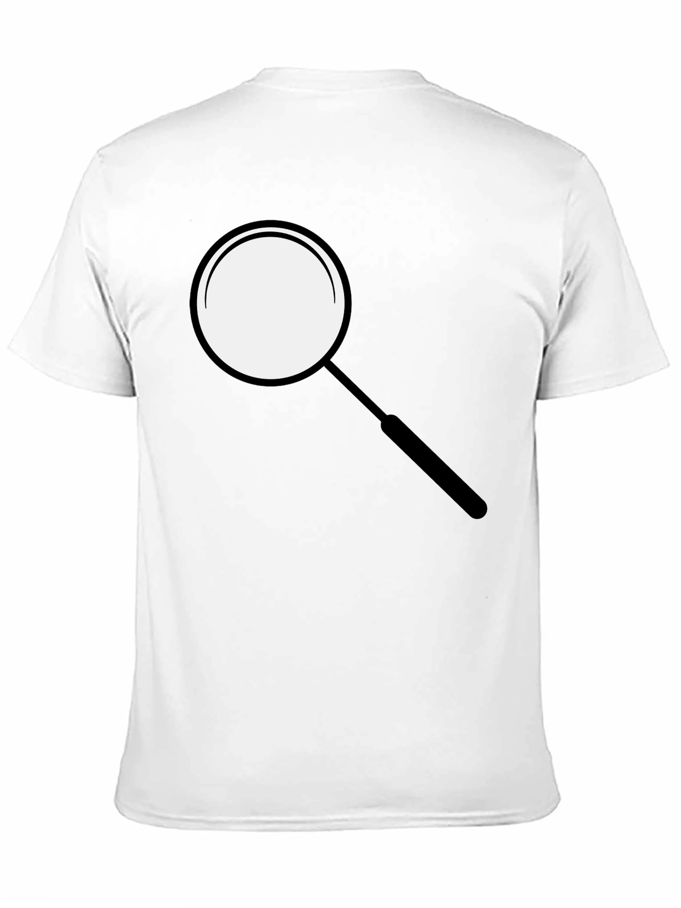 Magnifying Glass Graphic Tee - Sleek Black T-Shirt