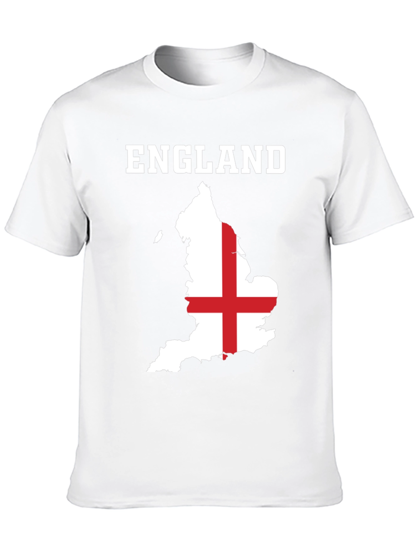 England Flag Map T-Shirt - Black Cotton Graphic Tee