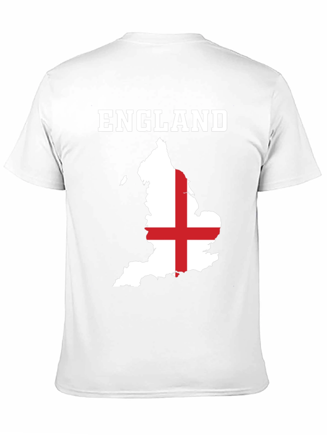 England Flag Map T-Shirt - Black Cotton Graphic Tee