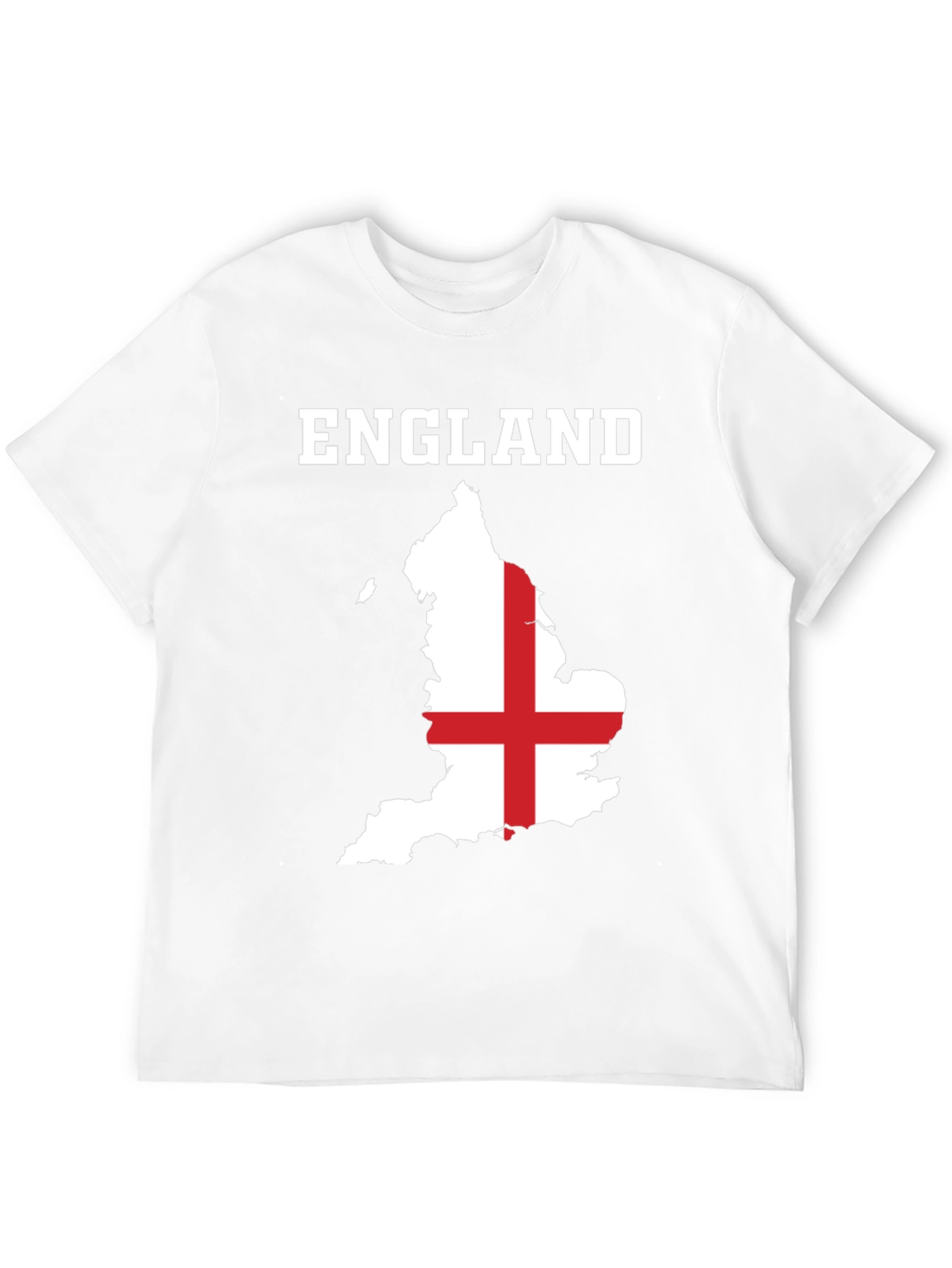 England Flag Map T-Shirt - Black Cotton Graphic Tee