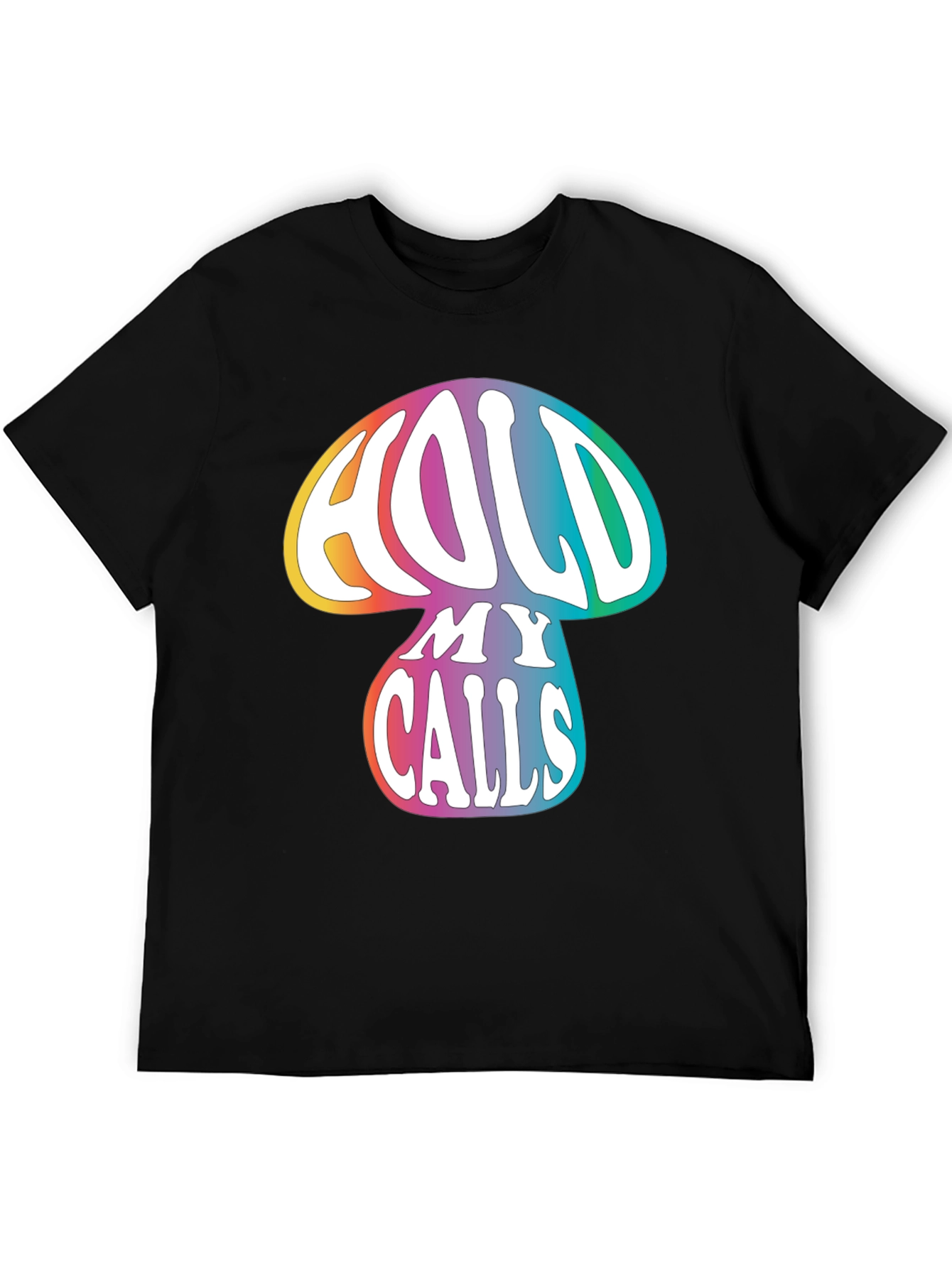 Hold My Calls Mushroom Graphic Tee - Relaxed Fit