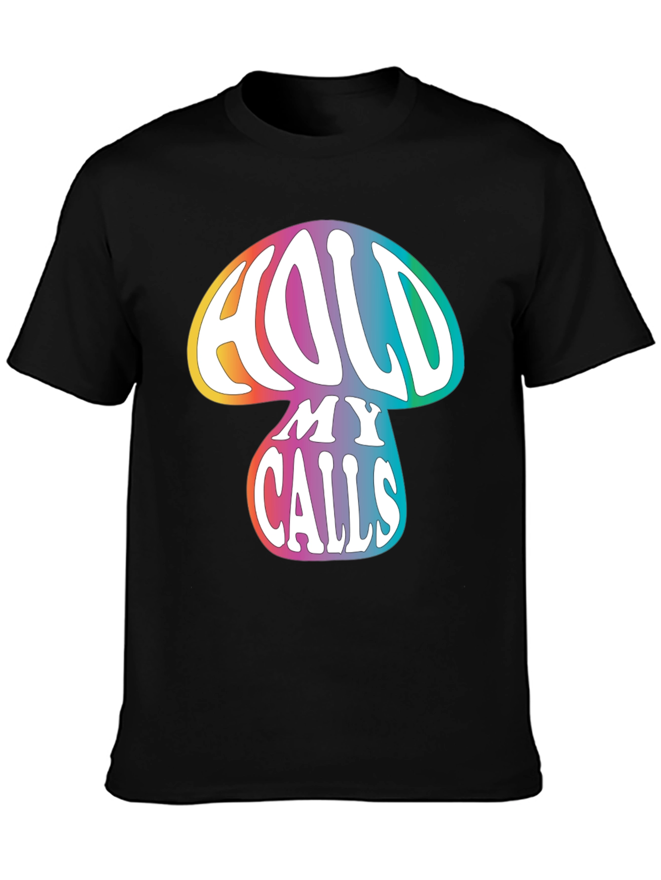 Hold My Calls Mushroom Graphic Tee - Relaxed Fit