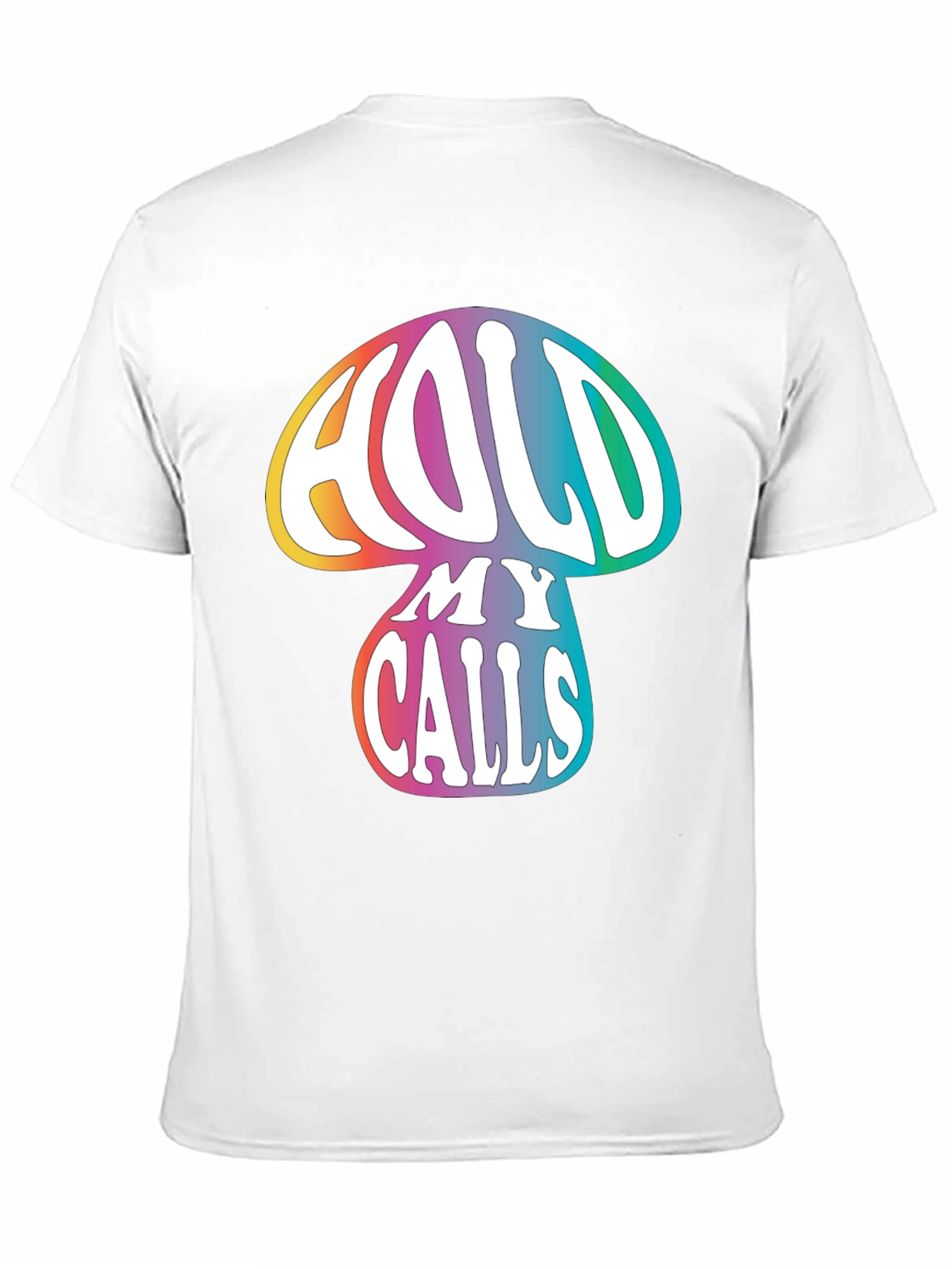 Hold My Calls Mushroom Graphic Tee - Relaxed Fit