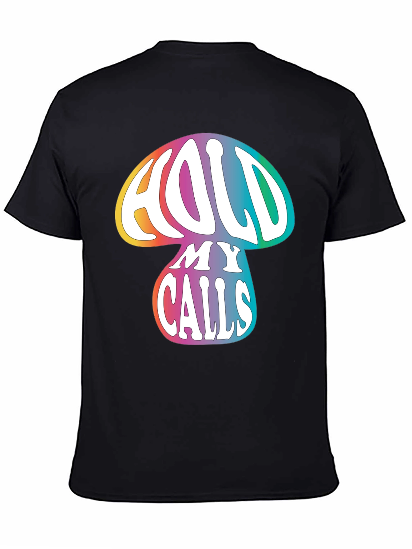 Hold My Calls Mushroom Graphic Tee - Relaxed Fit