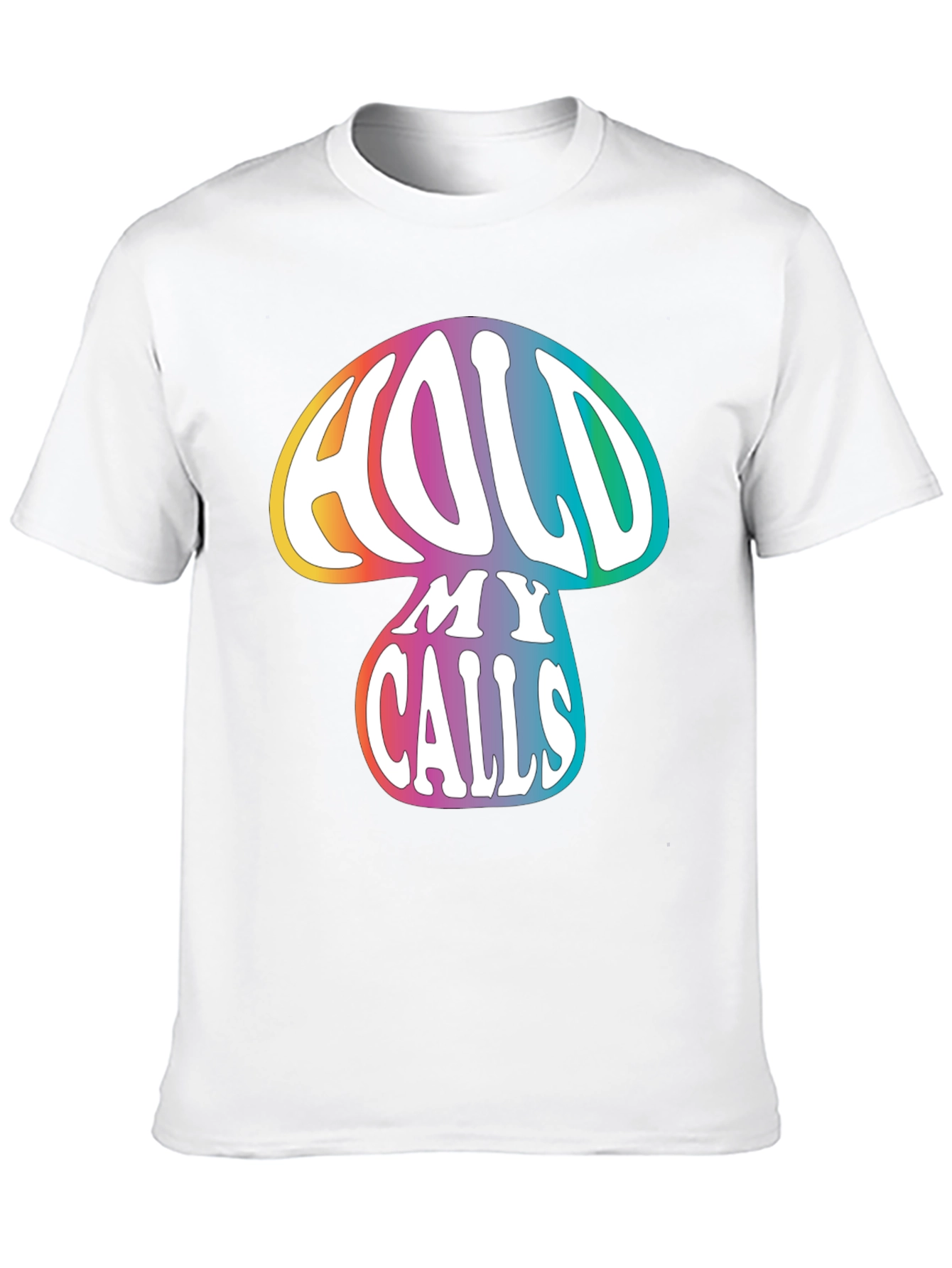 Hold My Calls Mushroom Graphic Tee - Relaxed Fit