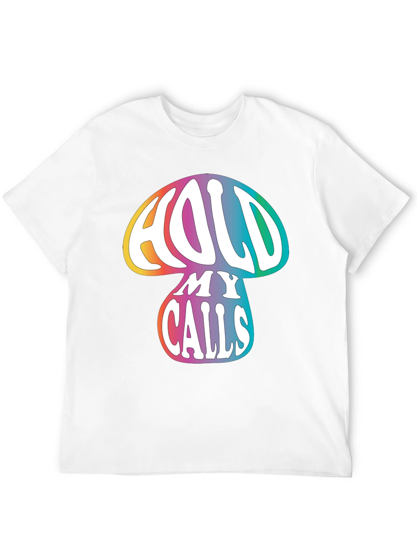 Hold My Calls Mushroom Graphic Tee - Relaxed Fit