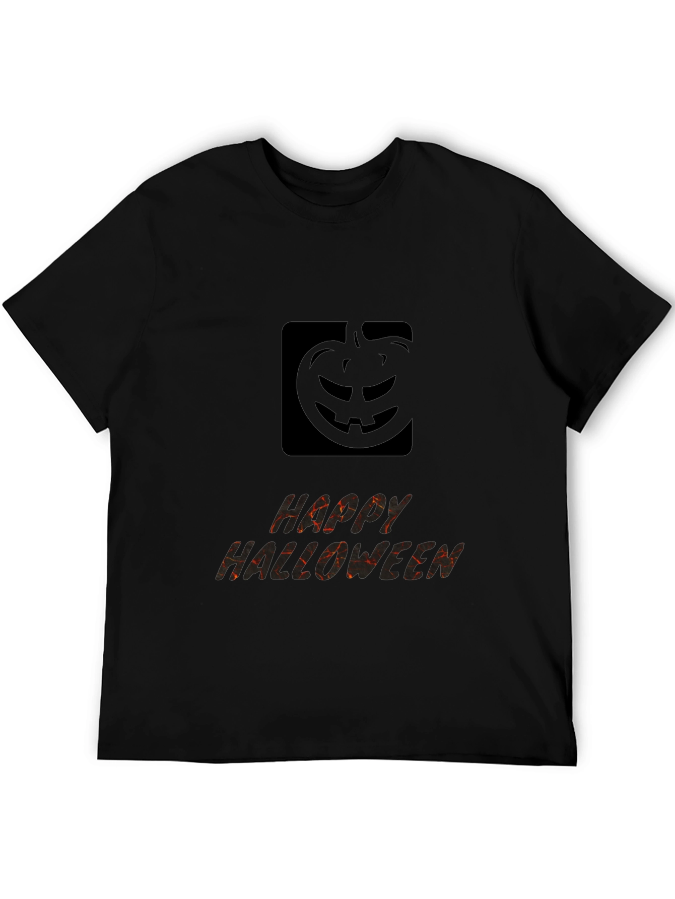 Mens Happy Halloween Pumpkin Graphic Tee