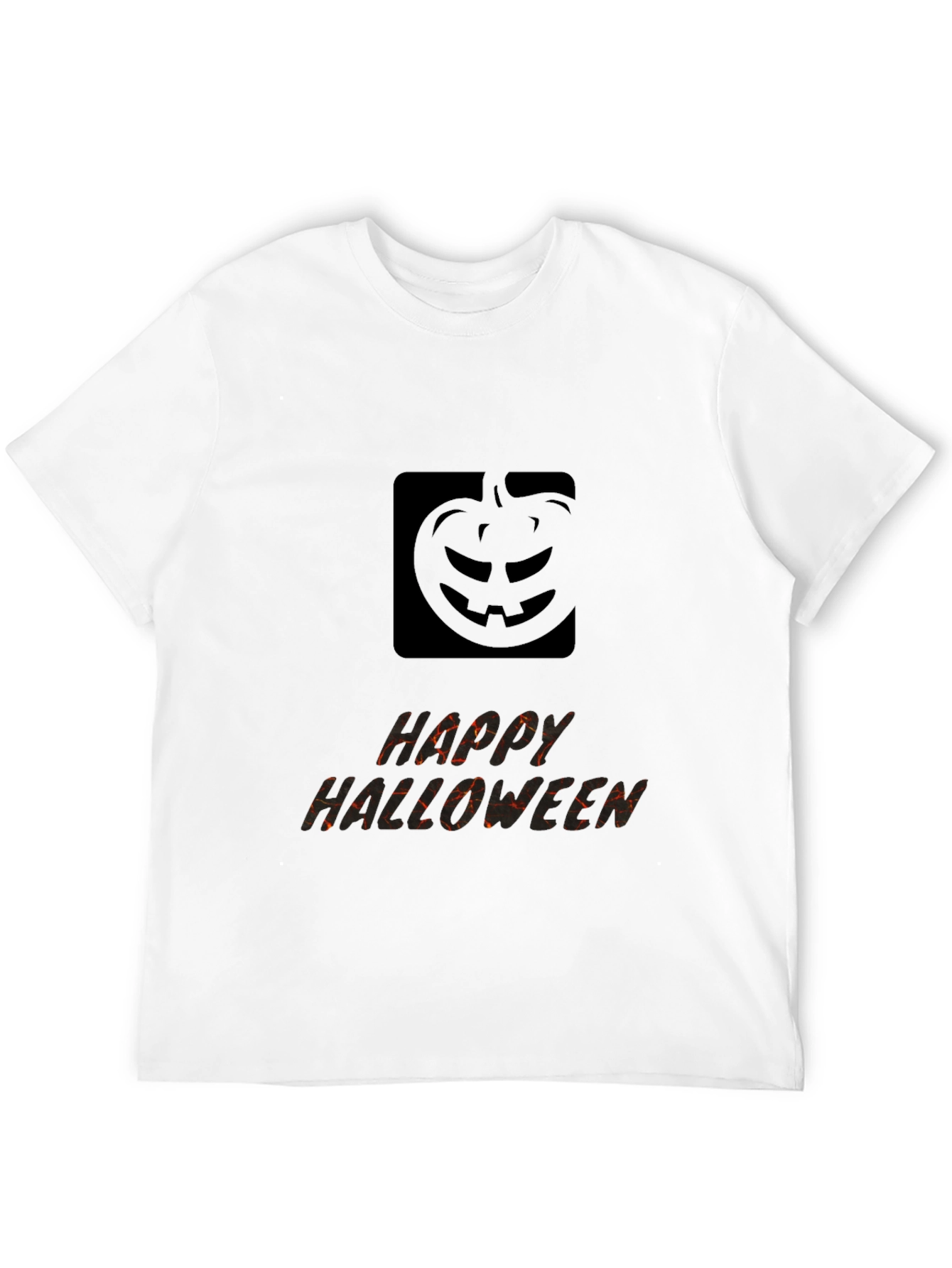 Mens Happy Halloween Pumpkin Graphic Tee
