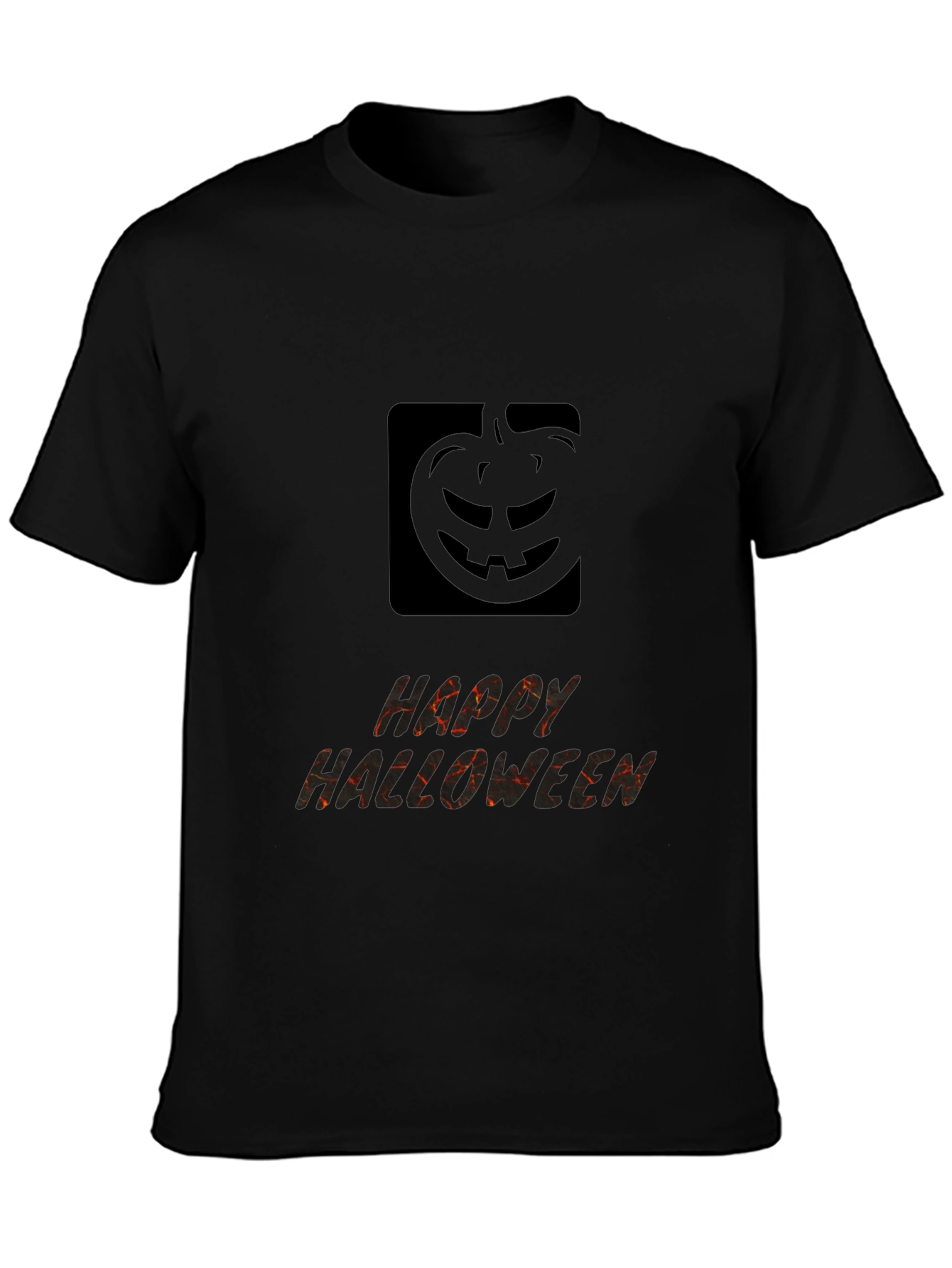 Mens Happy Halloween Pumpkin Graphic Tee