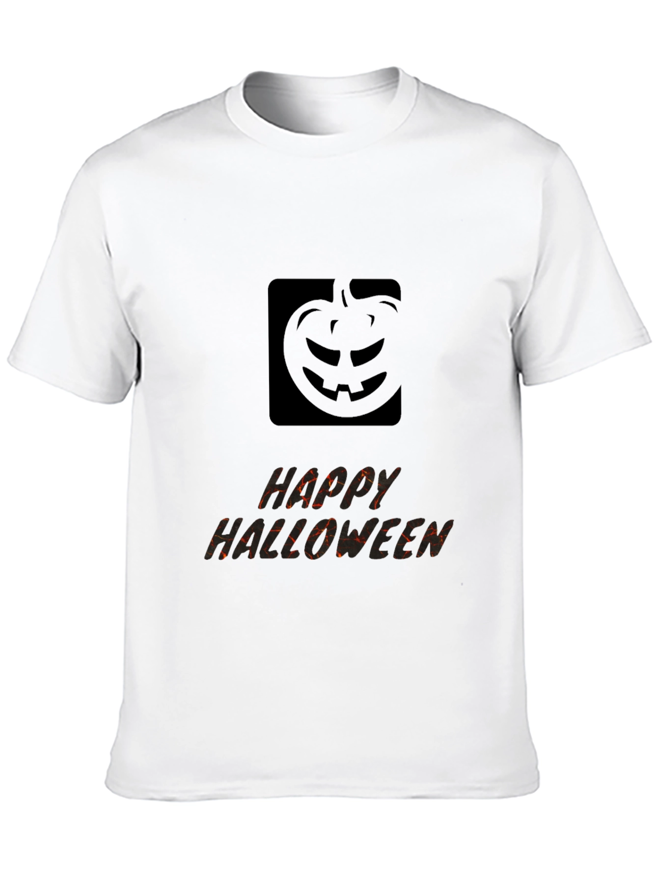 Mens Happy Halloween Pumpkin Graphic Tee