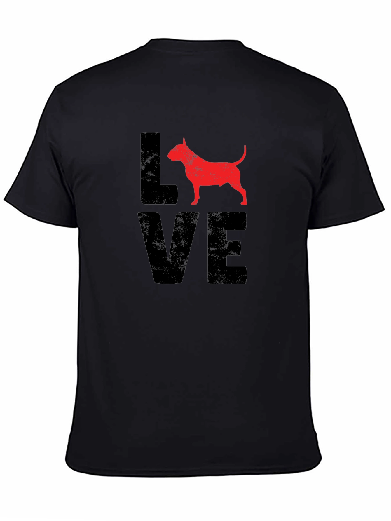 Love Bull Terrier Black T-Shirt