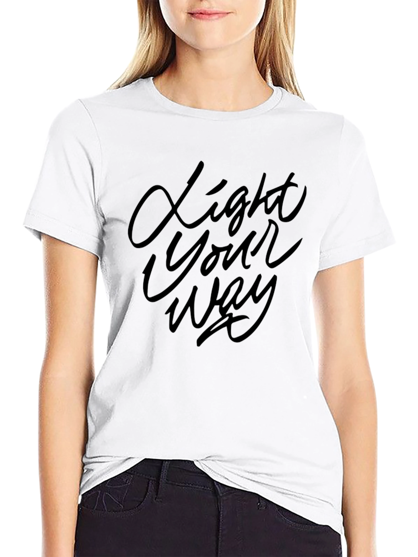 Light Your Way Graphic T-Shirt - Black