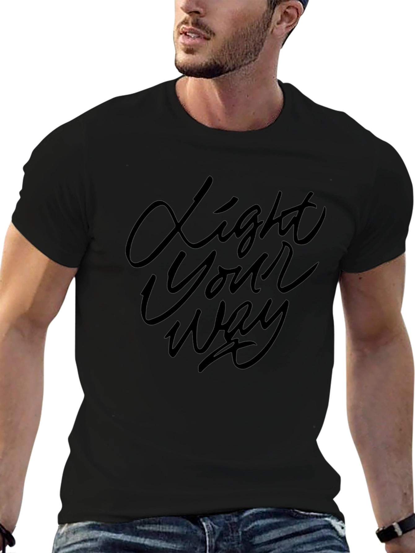Light Your Way Graphic T-Shirt - Black