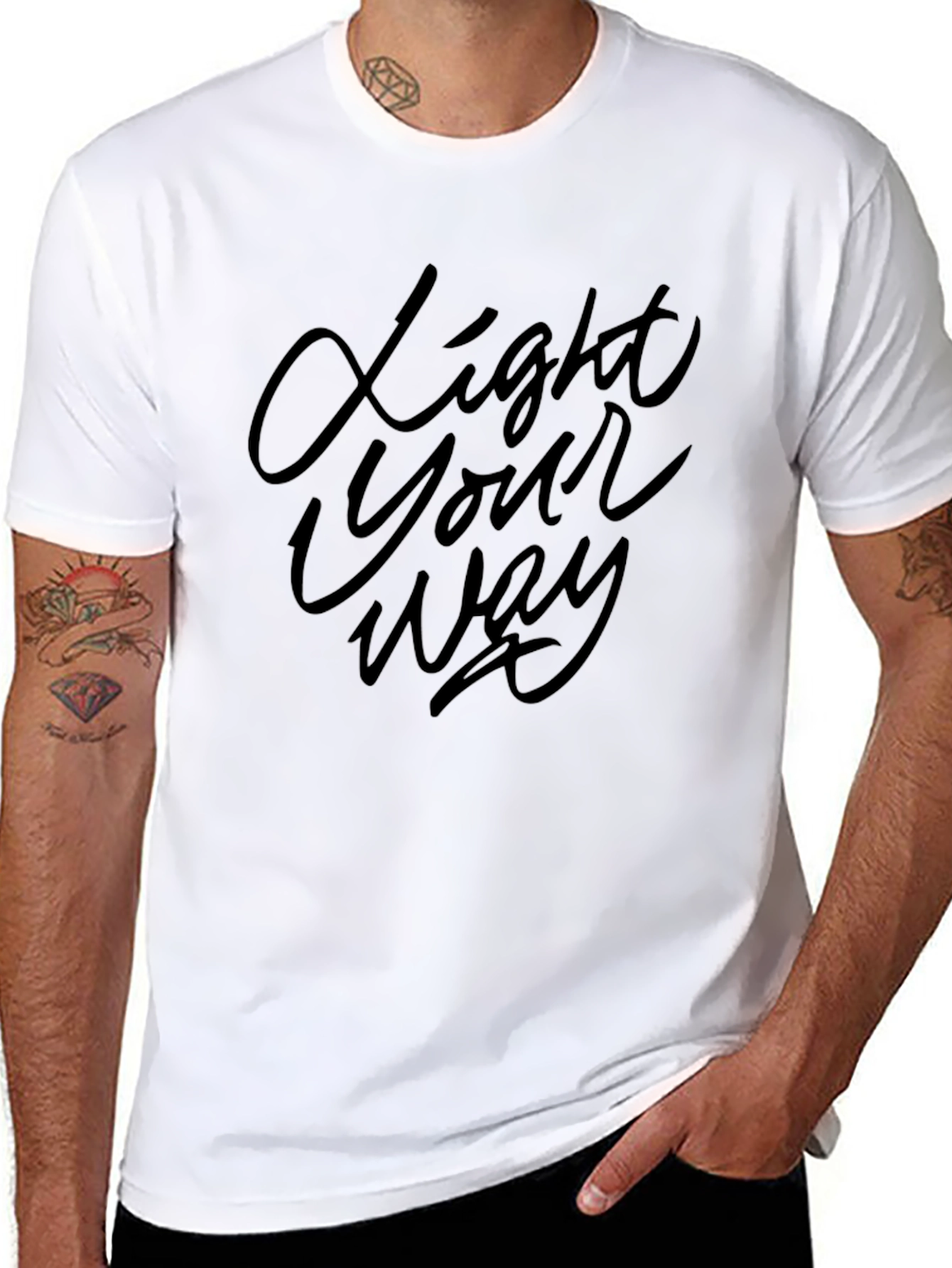 Light Your Way Graphic T-Shirt - Black