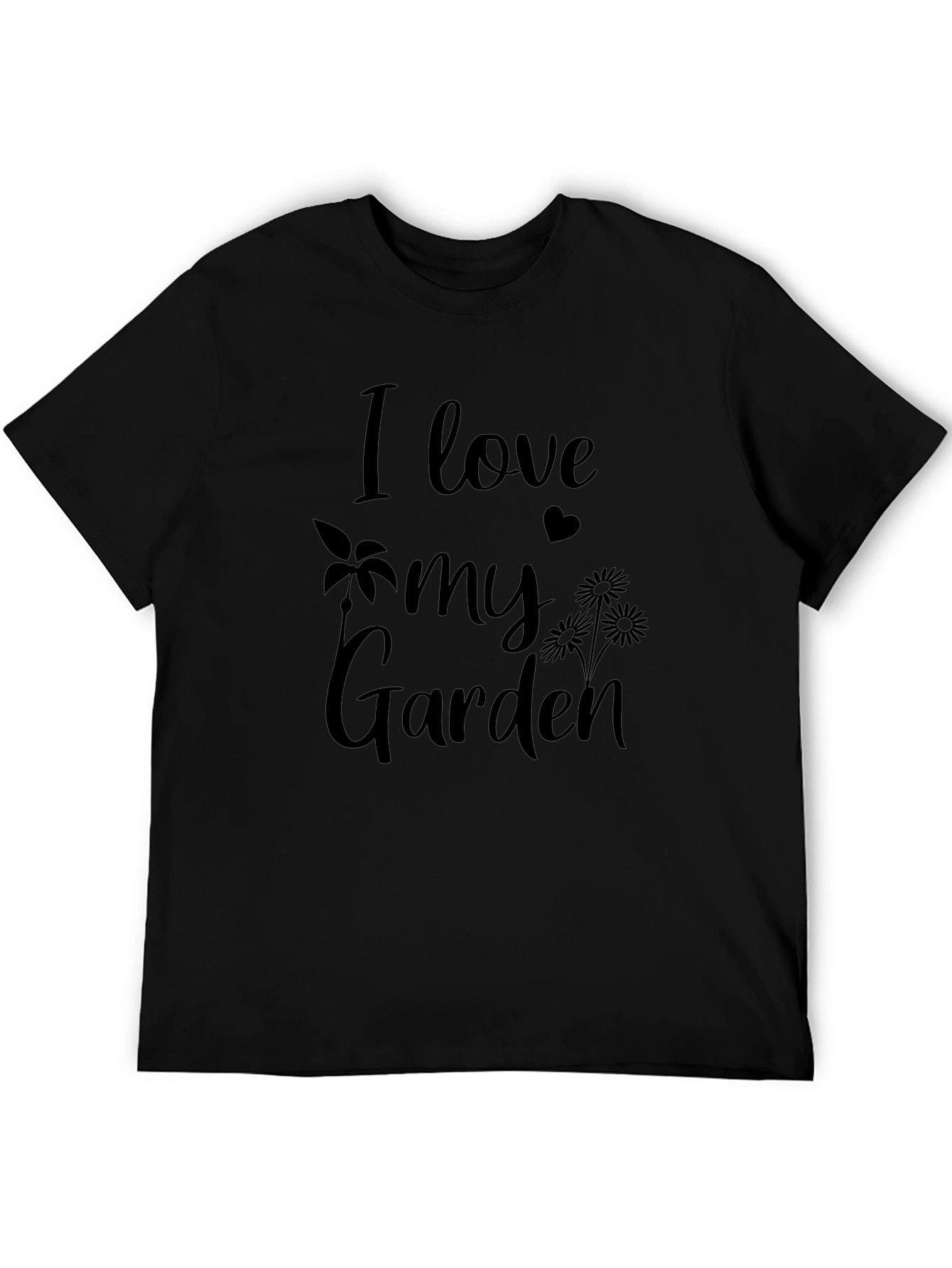 I Love My Garden Black T-Shirt