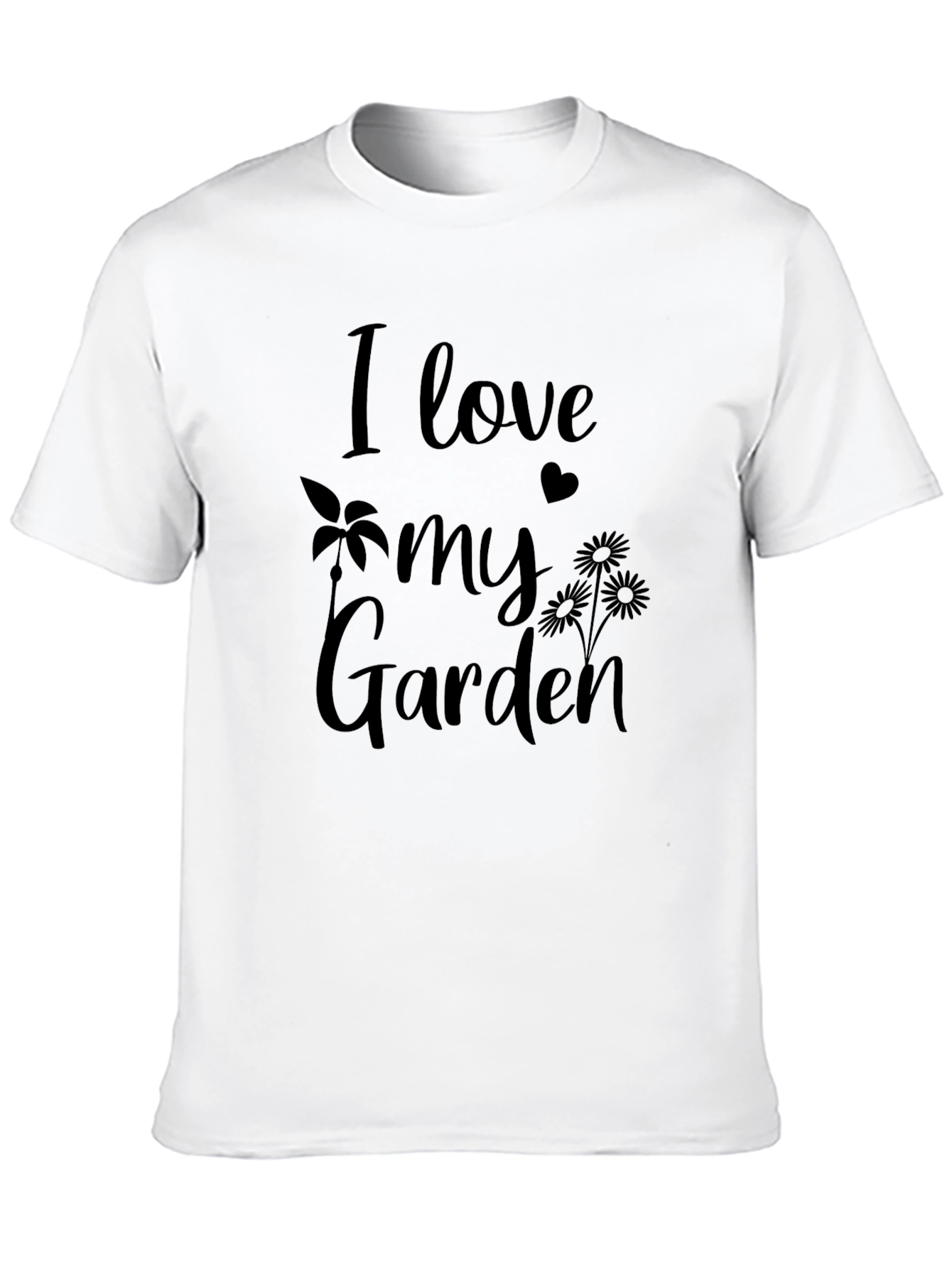 I Love My Garden Black T-Shirt