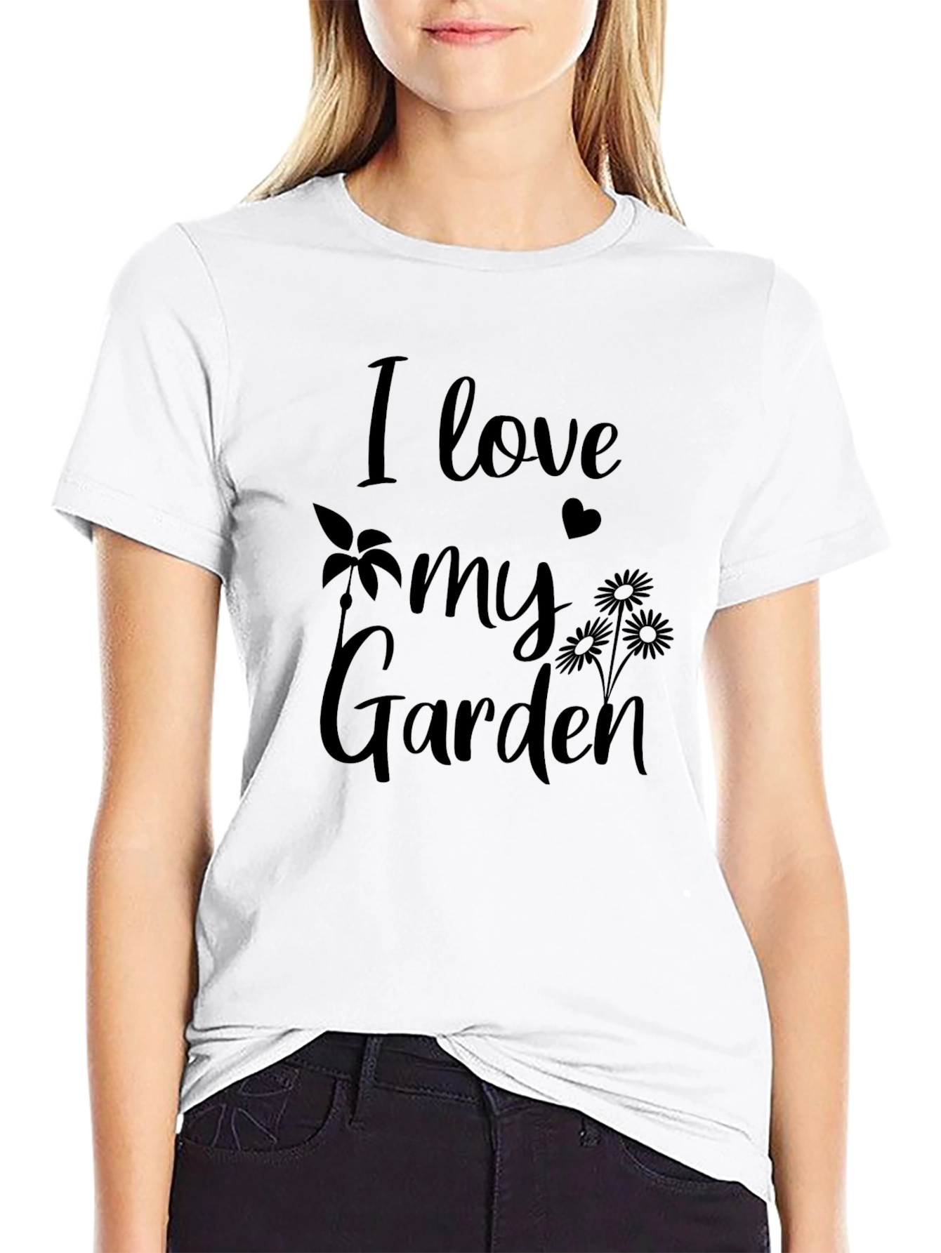 I Love My Garden Black T-Shirt