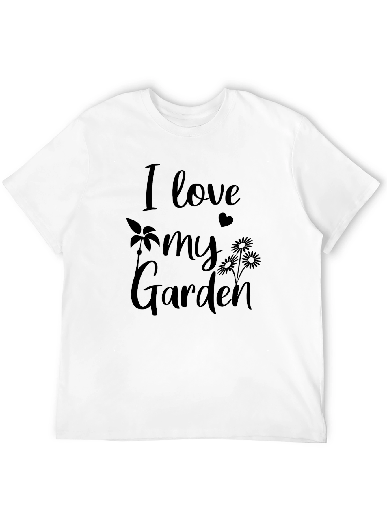 I Love My Garden Black T-Shirt