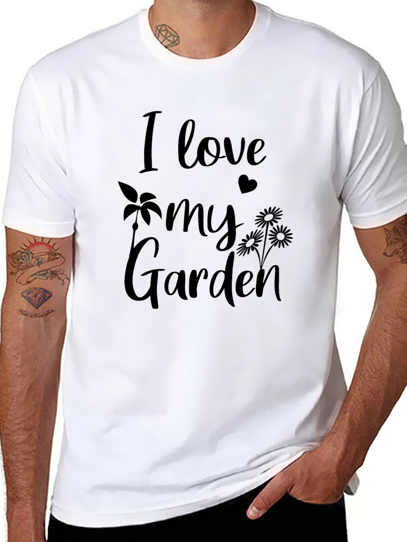 I Love My Garden Black T-Shirt