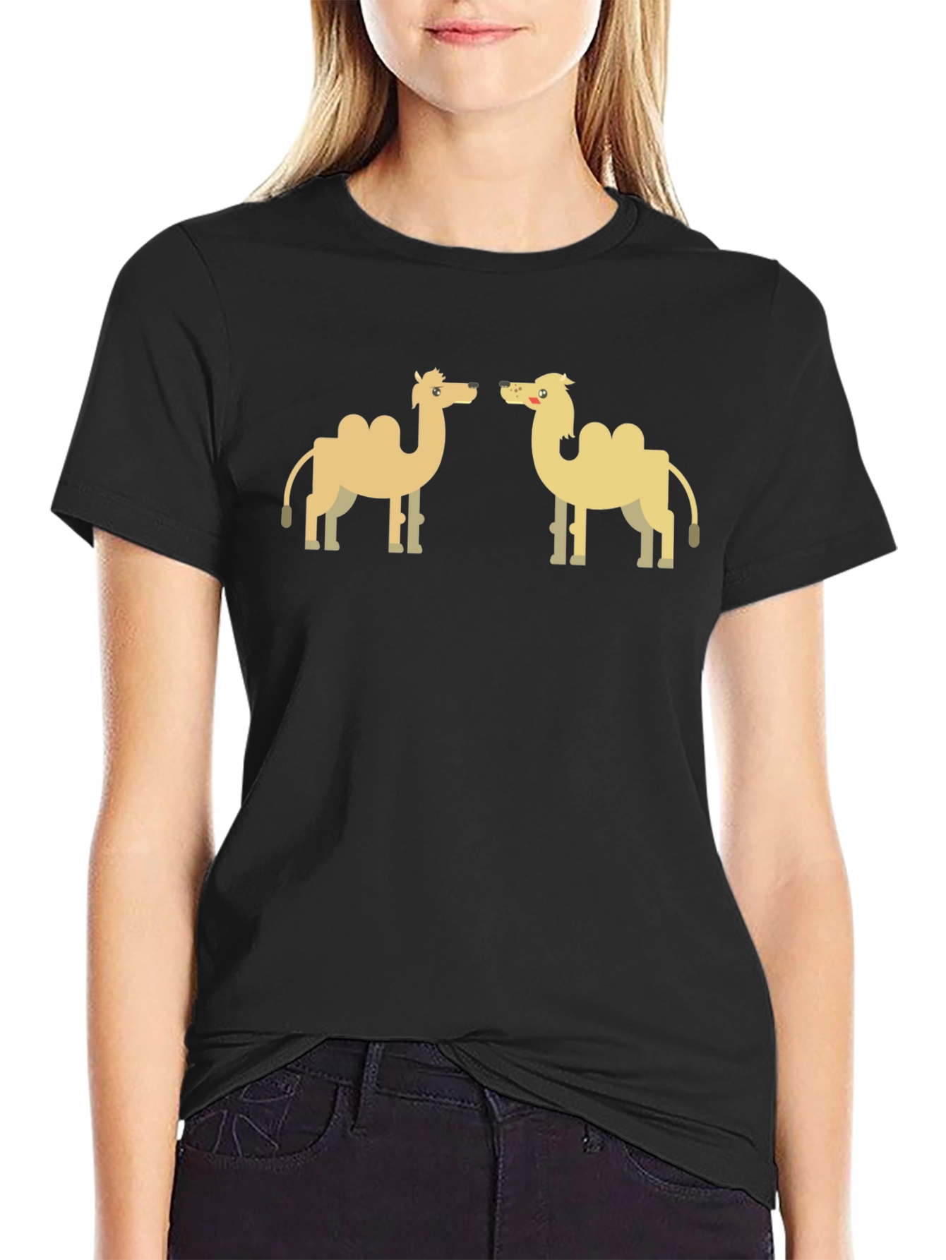 Camel Cartoon Graphic T-Shirt