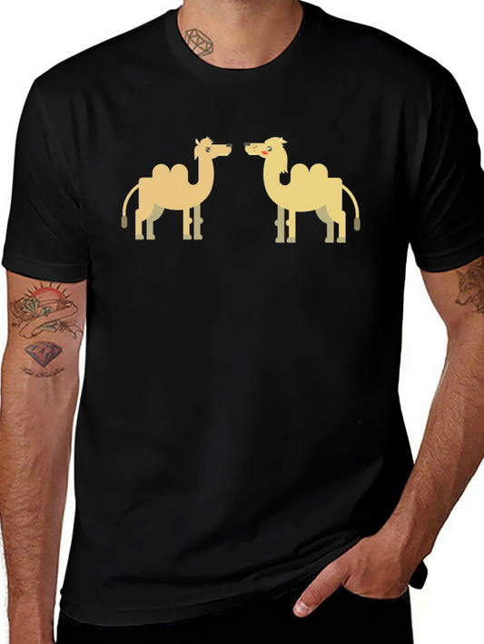 Camel Cartoon Graphic T-Shirt