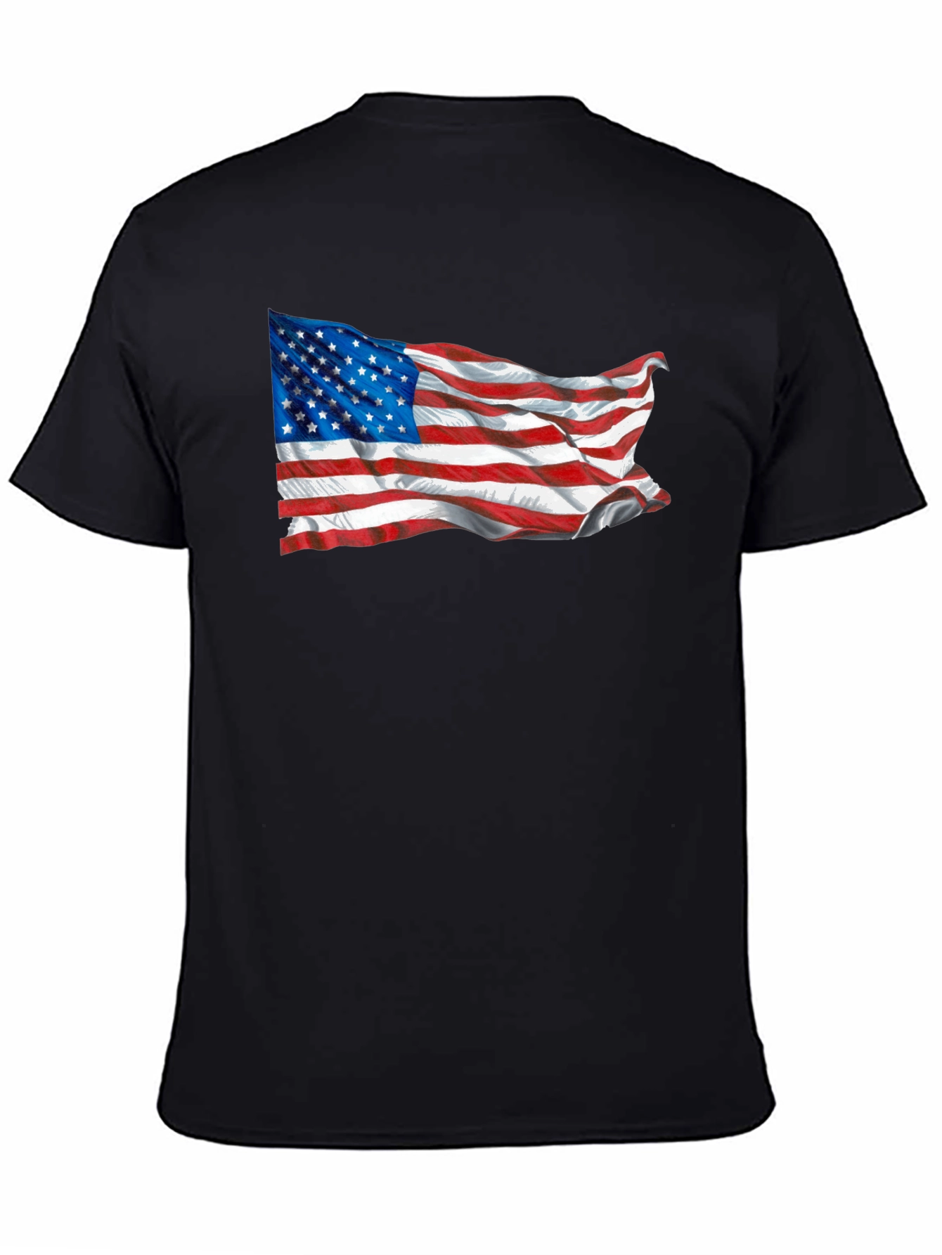 American Flag Graphic Print Tee
