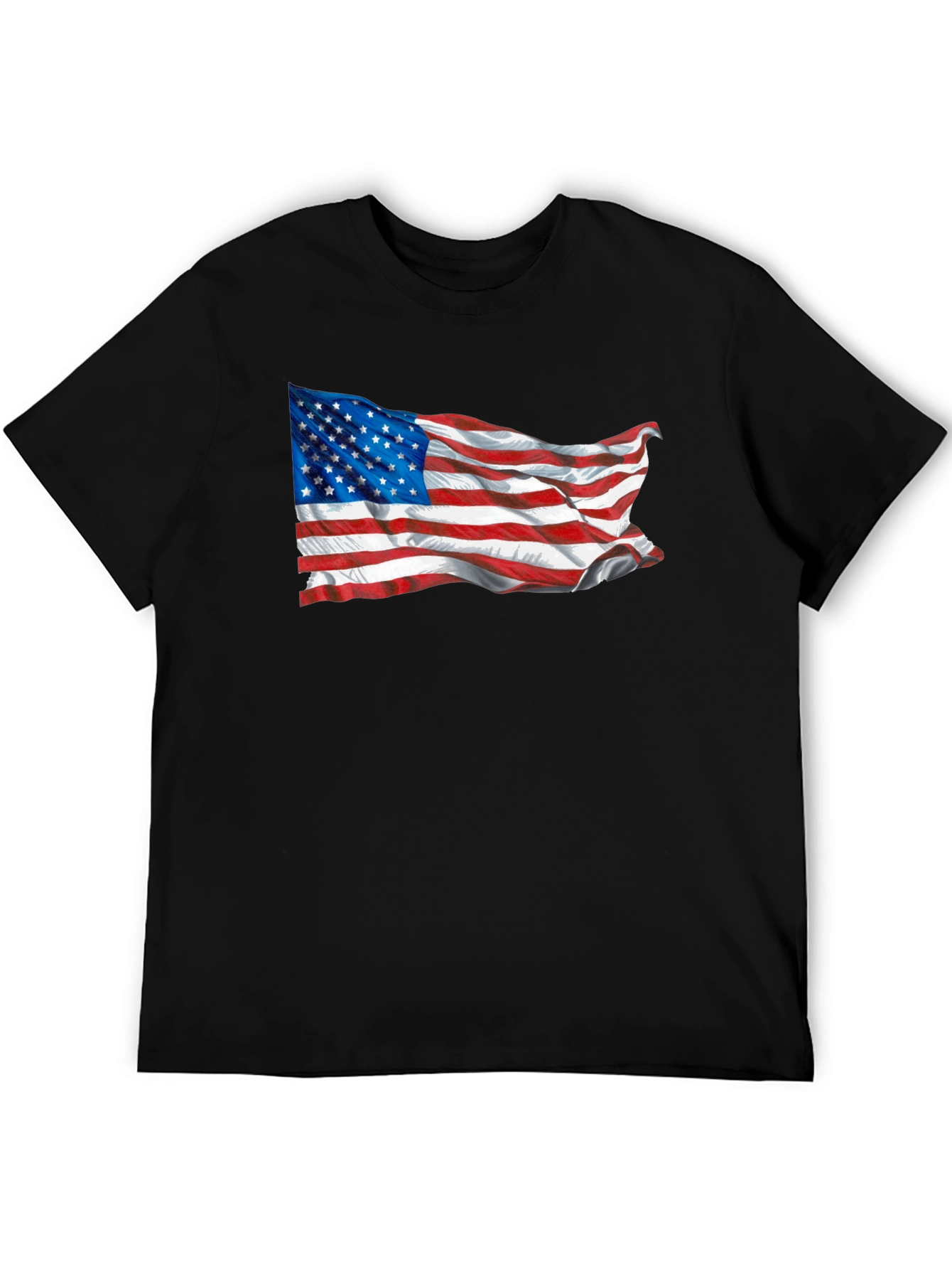 American Flag Graphic Print Tee