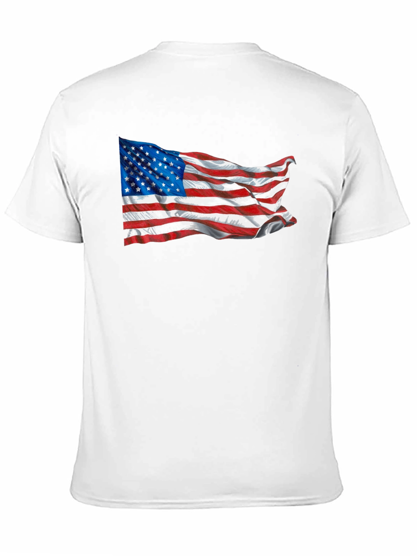 American Flag Graphic Print Tee