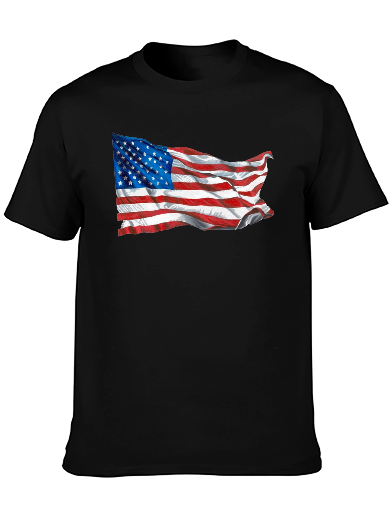 American Flag Graphic Print Tee