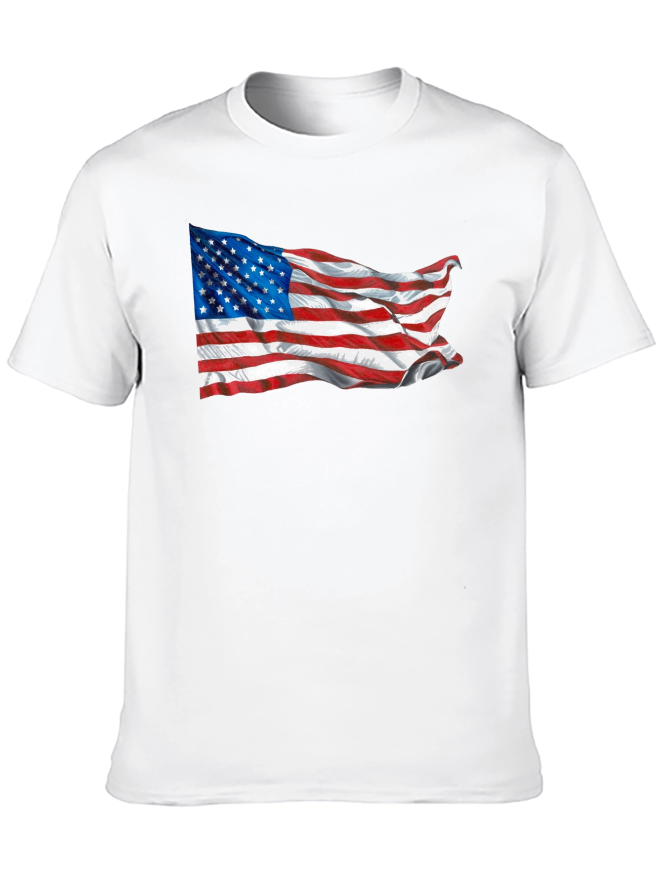 American Flag Graphic Print Tee