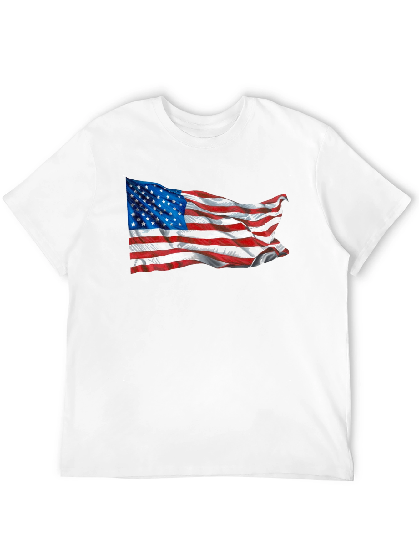 American Flag Graphic Print Tee