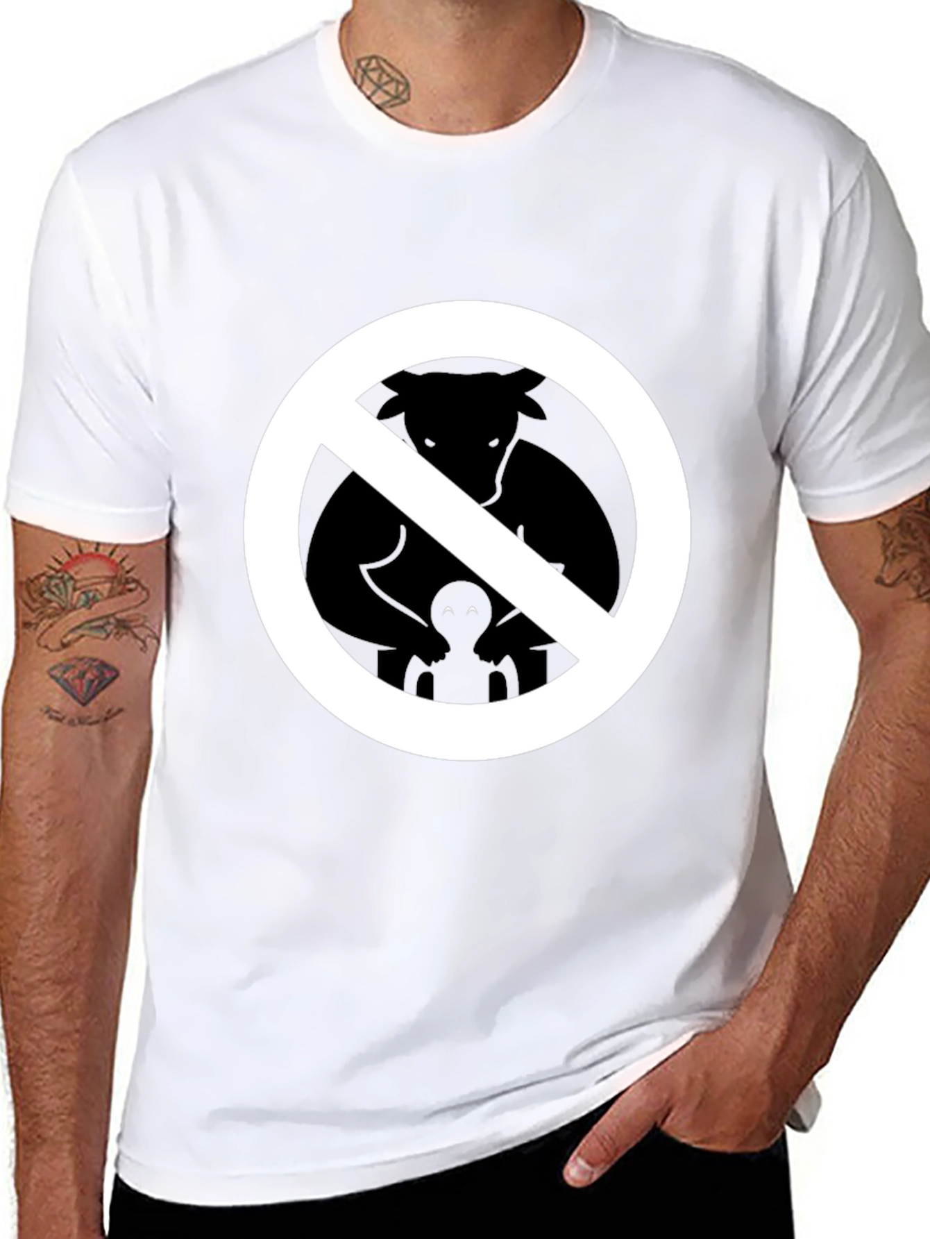 No Furries Black Graphic Tee