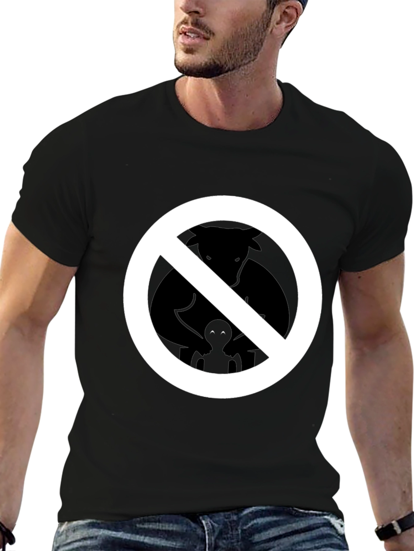 No Furries Black Graphic Tee