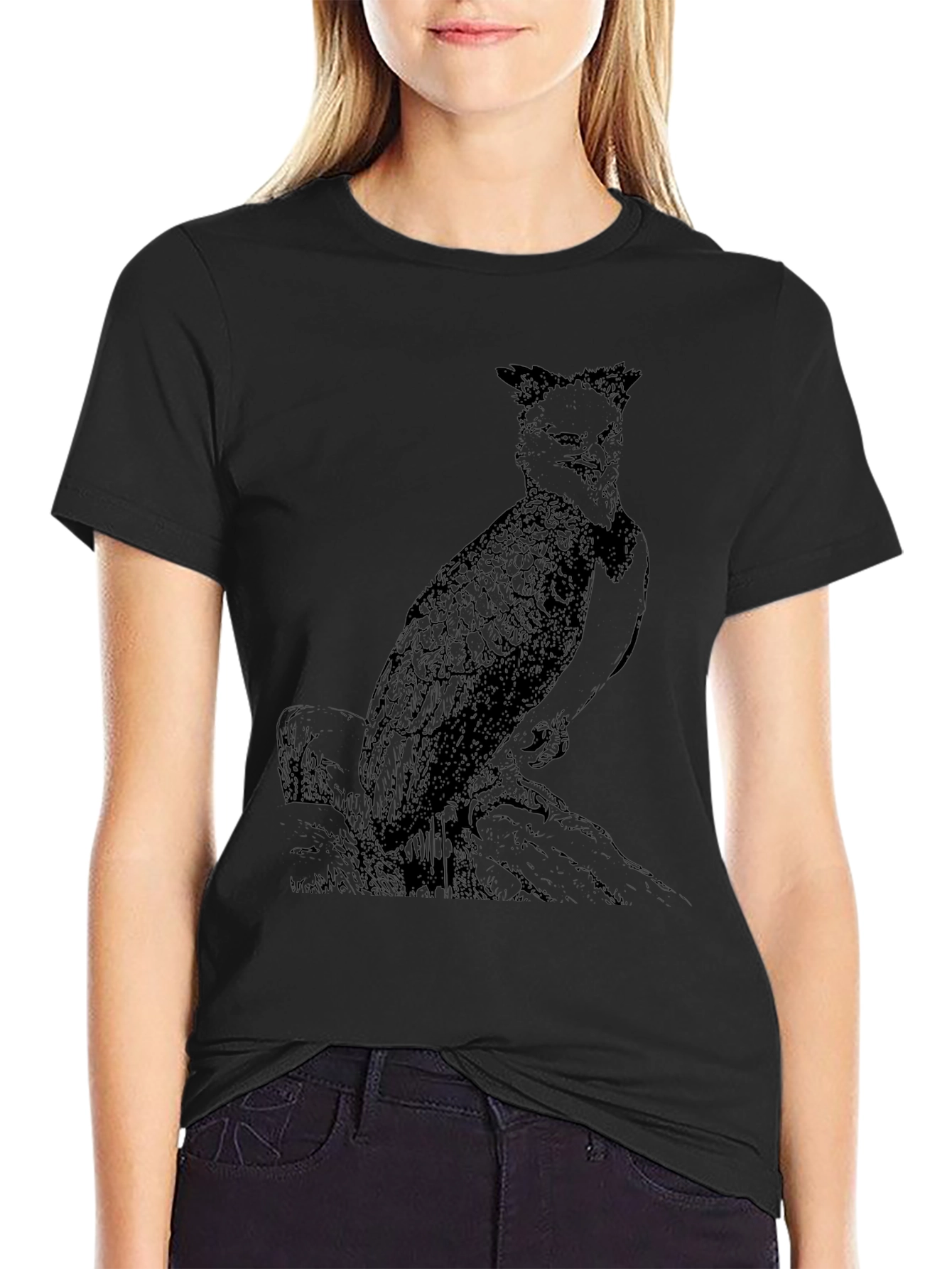 Black Graphic Tee - Philippine Eagle Design