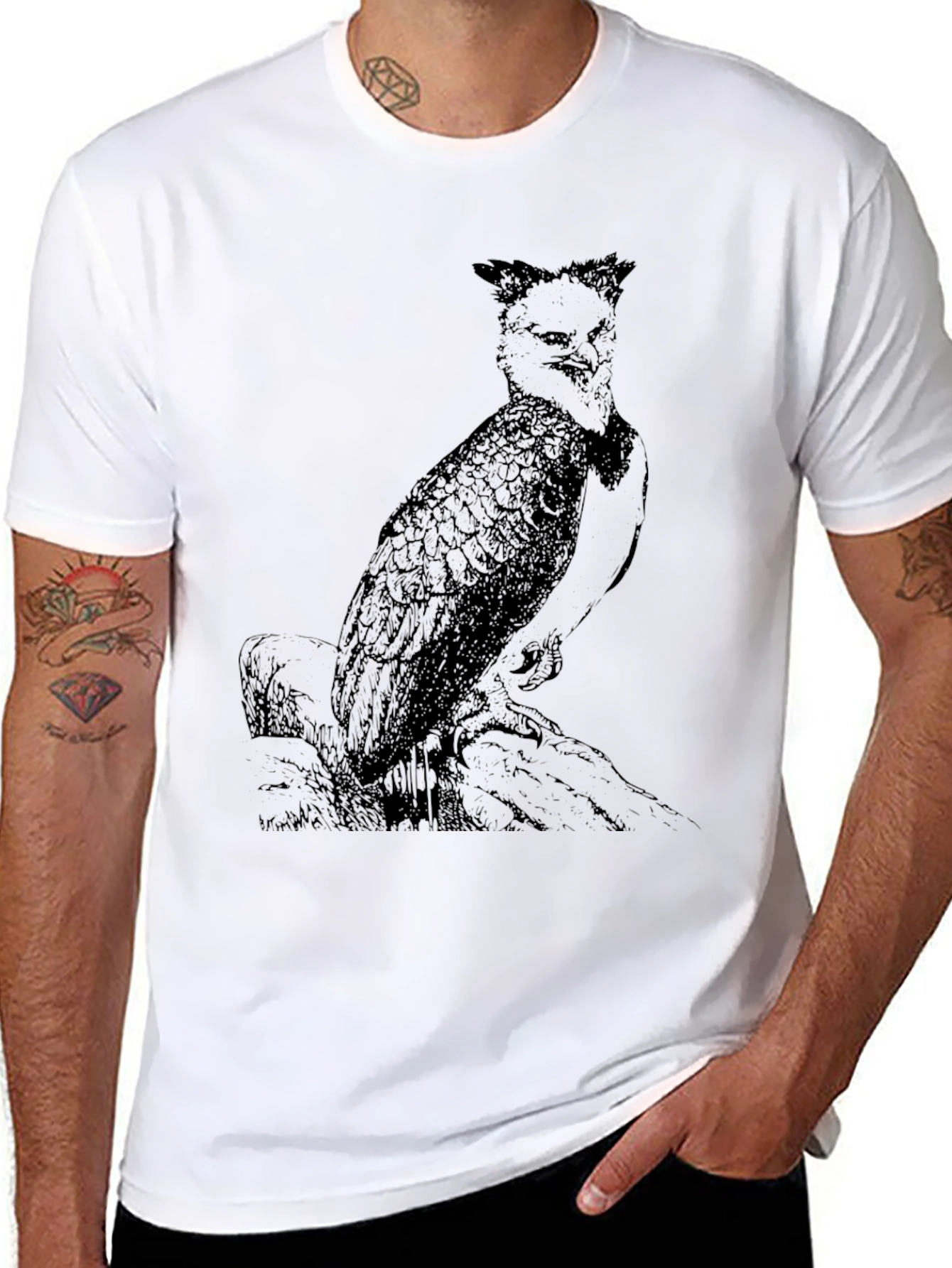 Black Graphic Tee - Philippine Eagle Design