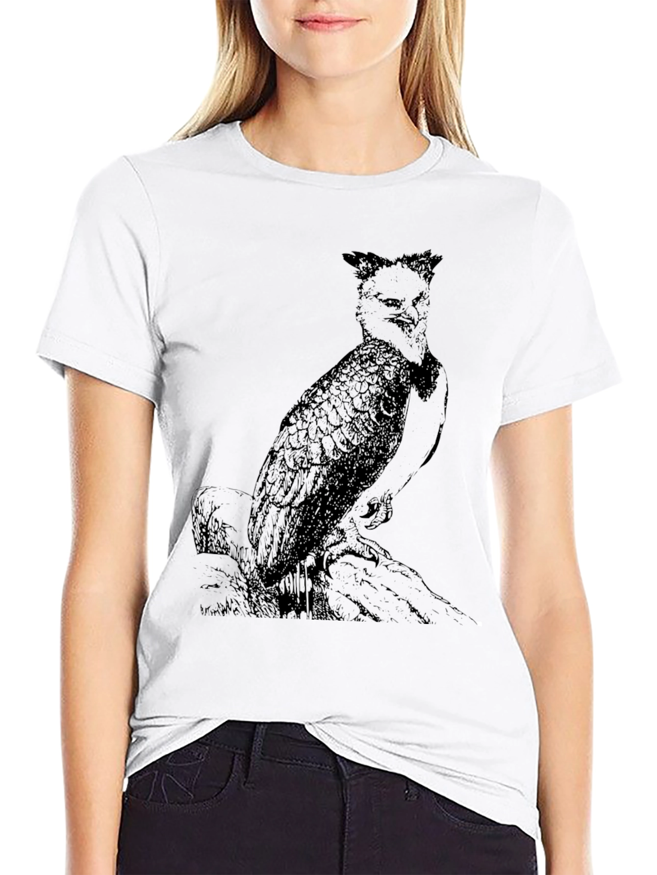 Black Graphic Tee - Philippine Eagle Design
