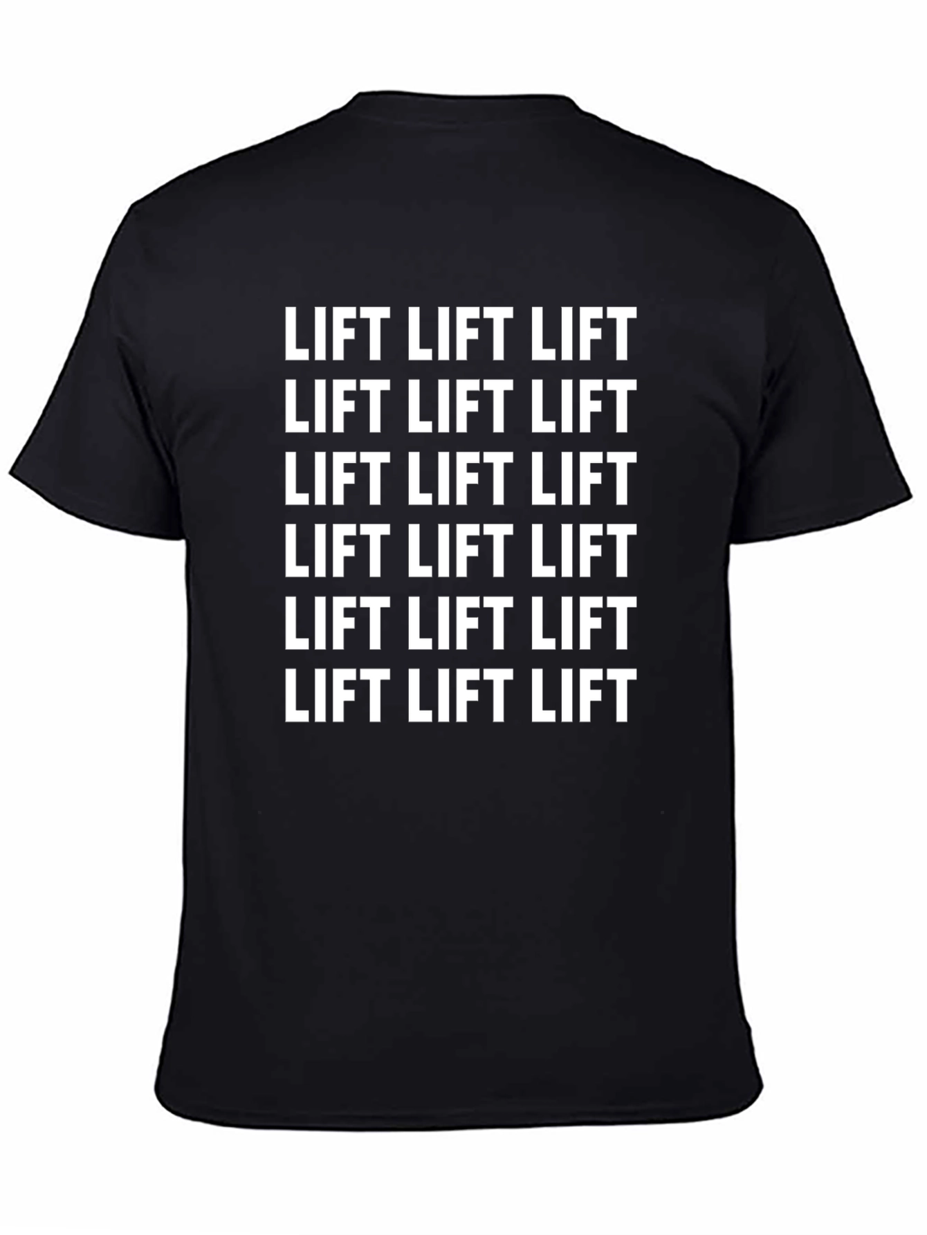 Lift Pattern T-Shirt - Black Graphic Tee