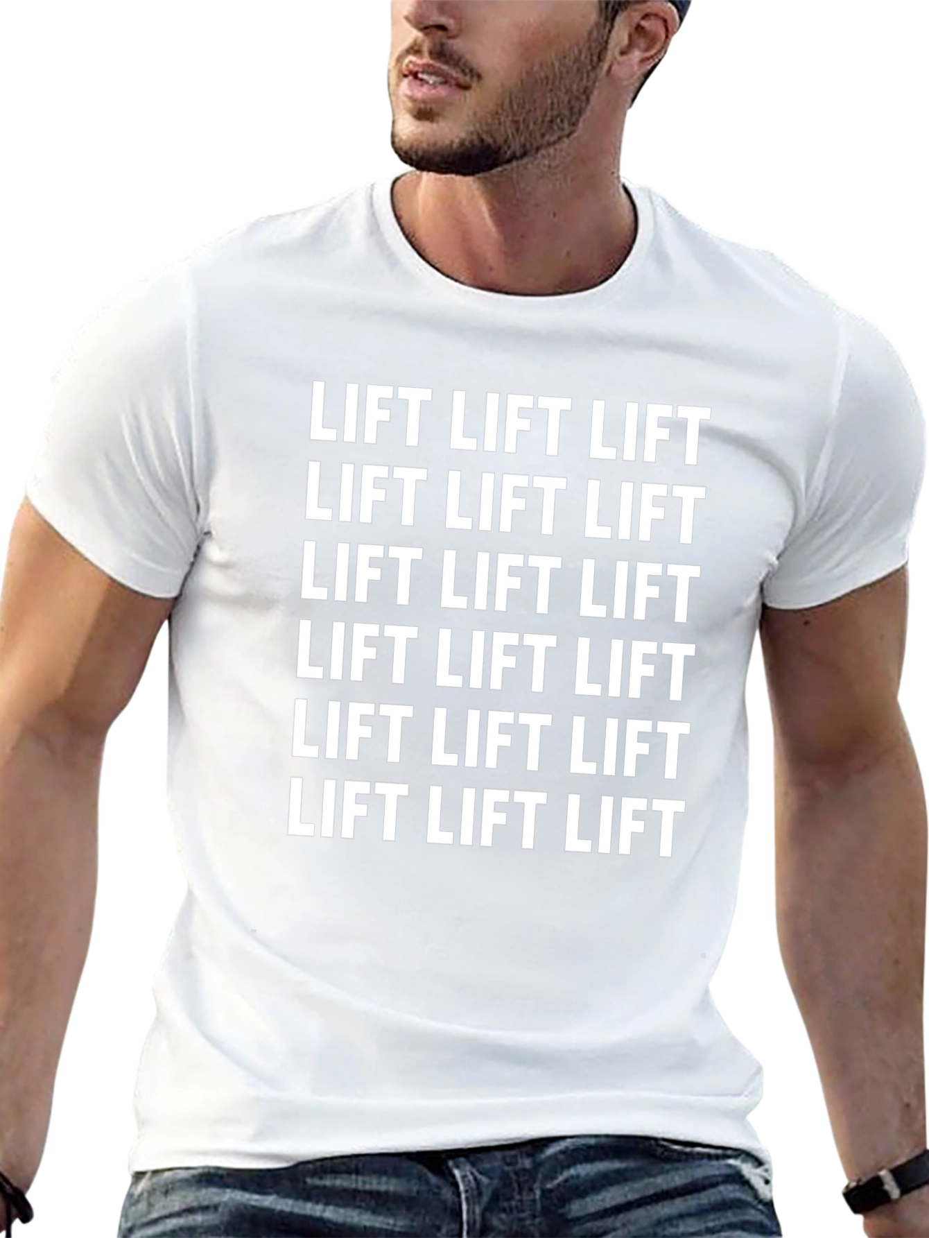 Lift Pattern T-Shirt - Black Graphic Tee