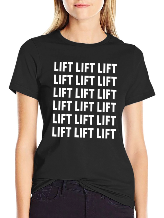 Lift Pattern T-Shirt - Black Graphic Tee