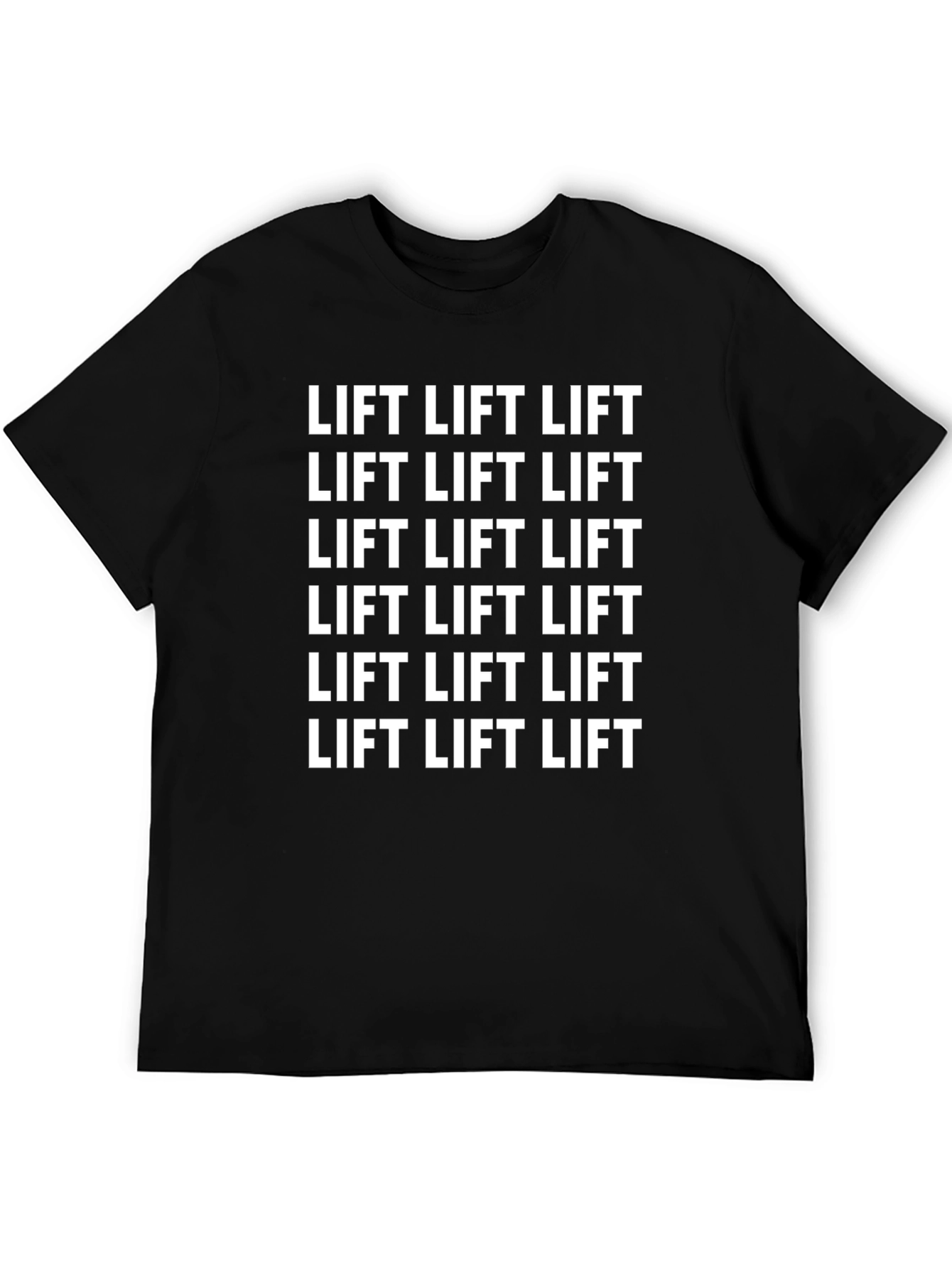 Lift Pattern T-Shirt - Black Graphic Tee