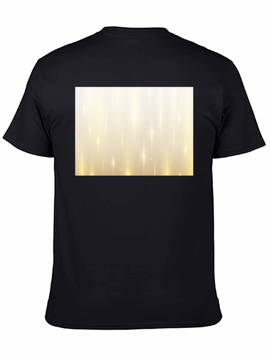 Mens Black Graphic T-Shirt - Golden Light