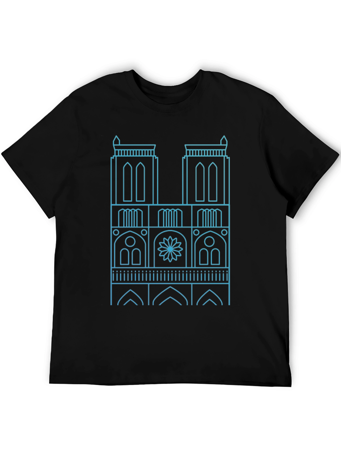 Notre Dame Cathedral Outline T-Shirt