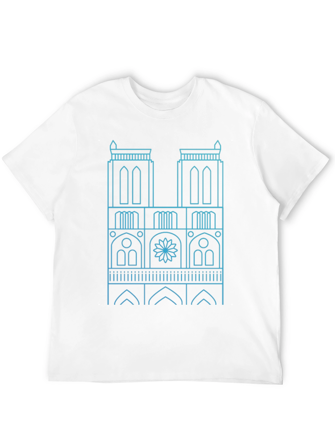 Notre Dame Cathedral Outline T-Shirt