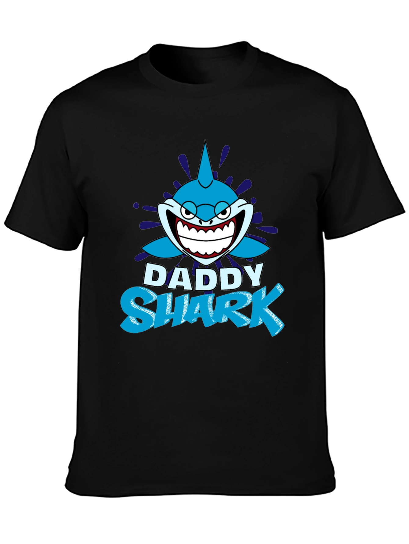 Daddy Shark Graphic T-Shirt - Black