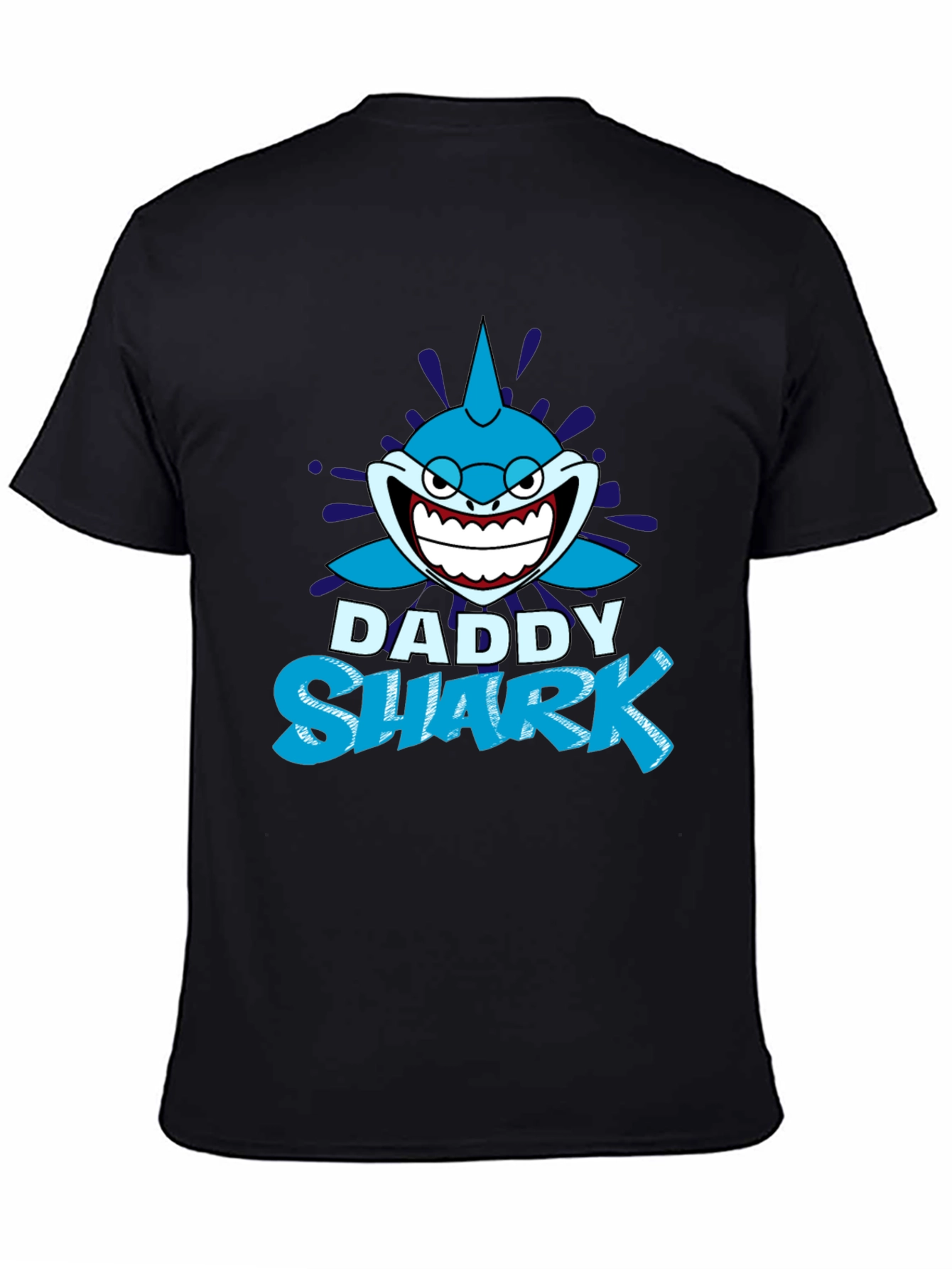 Daddy Shark Graphic T-Shirt - Black