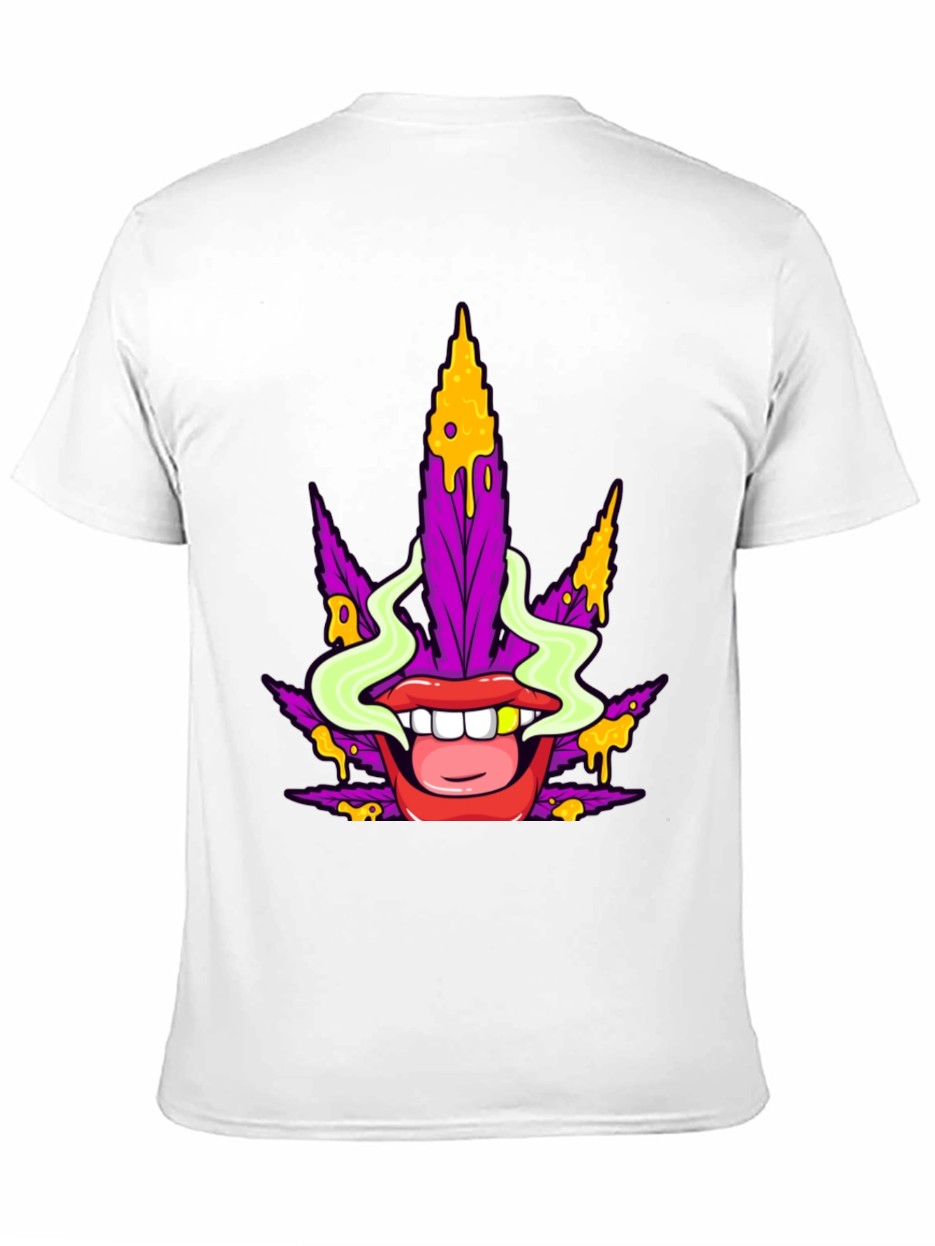 Marijuana Lips Graphic T-Shirt