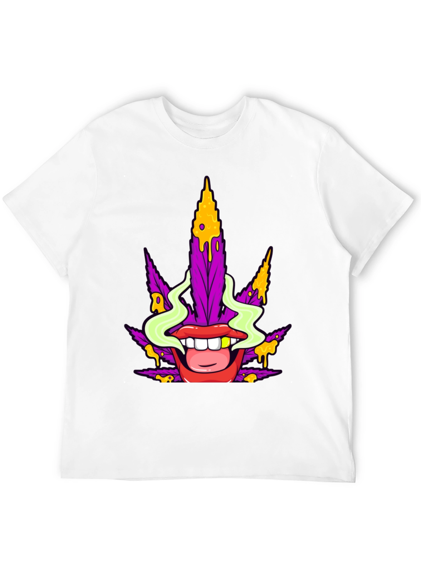 Marijuana Lips Graphic T-Shirt